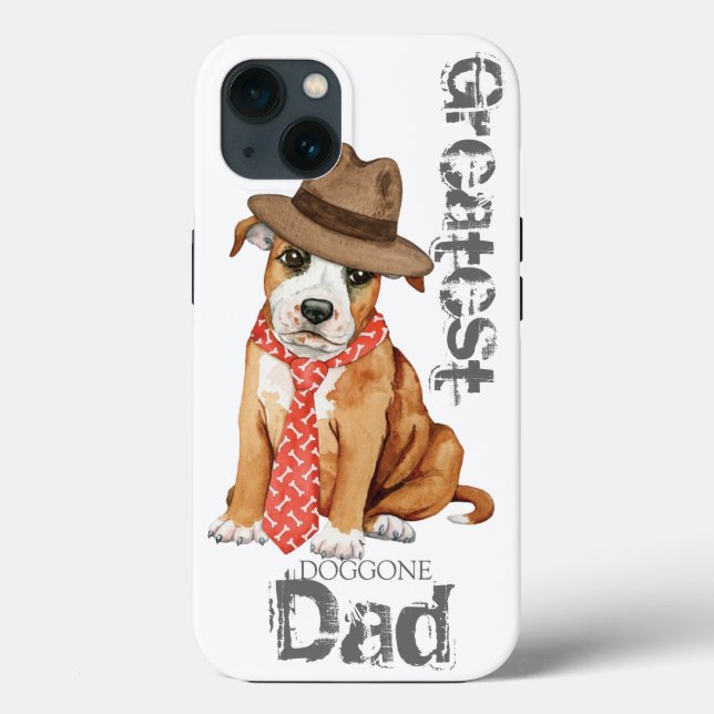 Staffordshire Bull Terrier Dad Case-Mate iPhone Case (Back)