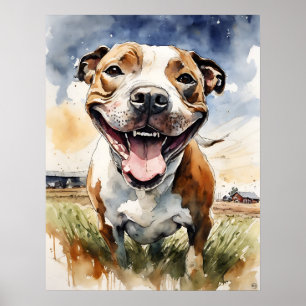 Staffordshire Bull Terrier - Dog Art Print