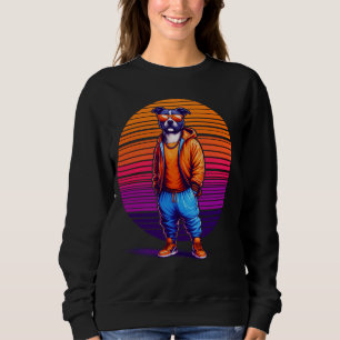 Staffordshire Bull Terrier Dog Modern Urban Sunset Sweatshirt