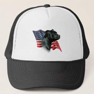 Staffordshire Bull Terrier Flag Trucker Hat