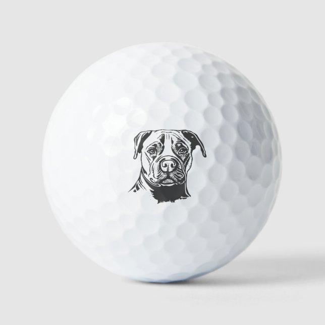 Staffordshire Bull Terrier Golf Balls (Front)