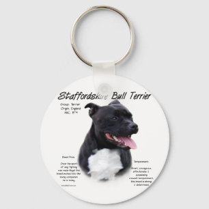 Staffordshire Bull Terrier History Design Key Ring