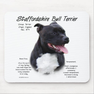Staffordshire Bull Terrier History Design Mouse Pad