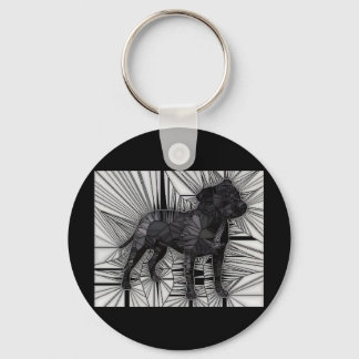 Staffordshire Bull Terrier Mosaic Key Ring