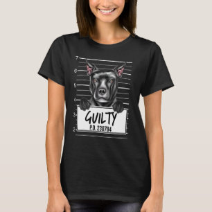 Staffordshire Bull Terrier Mugshot Guilty Dog T-Shirt