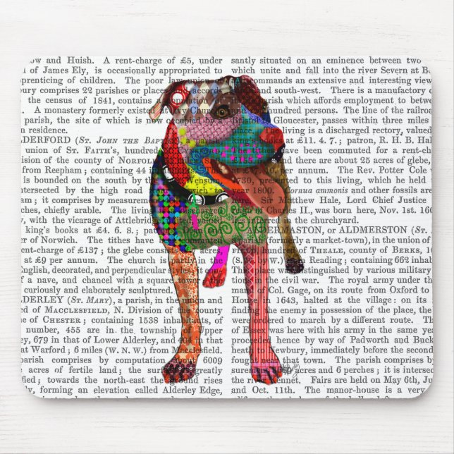 Staffordshire Bull Terrier - Patchwork Mouse Pad (Front)