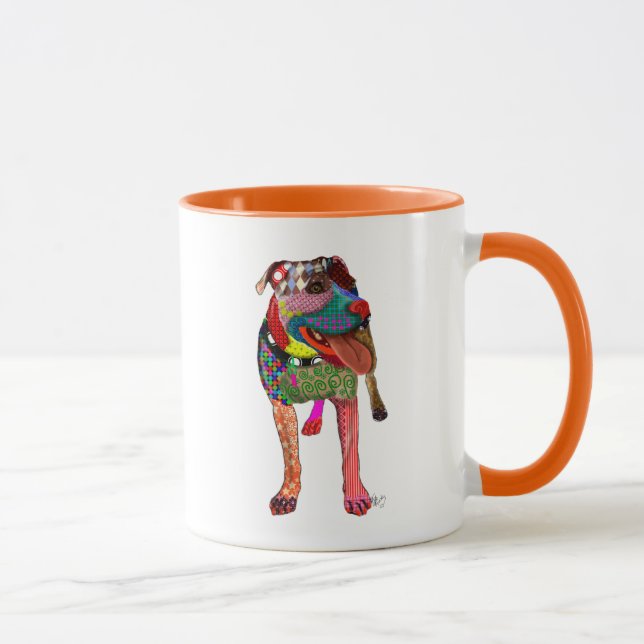Staffordshire Bull Terrier - Patchwork Mug (Right)