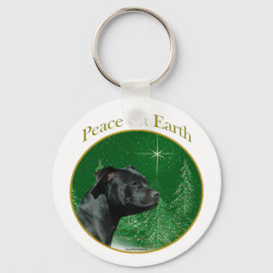 Staffordshire Bull Terrier Peace Key Ring