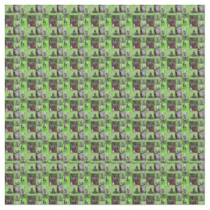 Staffordshire Bull Terrier Photo Collage, Fabric