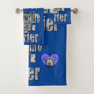 Staffordshire Bull Terrier Picture Logo, Bath Towel Set
