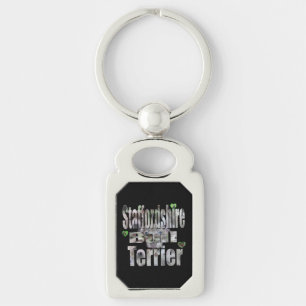 Staffordshire Bull Terrier Picture Logo, Key Ring