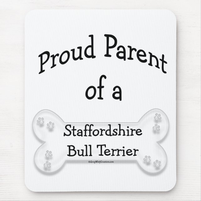 Staffordshire Bull Terrier Proud Parent Mouse Pad (Front)