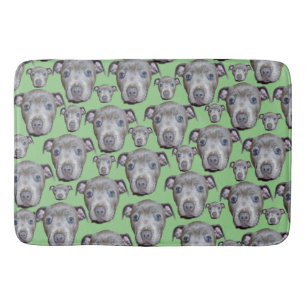 Staffordshire Bull Terrier Puppy Faces, Bath Mat
