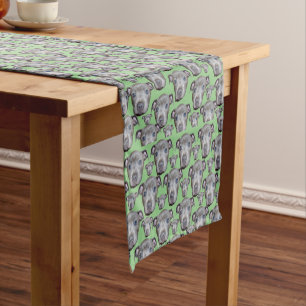 Staffordshire Bull Terrier Puppy Faces, Short Table Runner