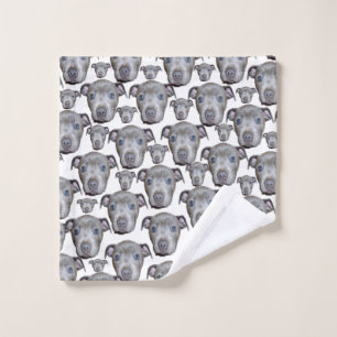 Staffordshire Bull Terrier Puppy Faces, Wash Cloth