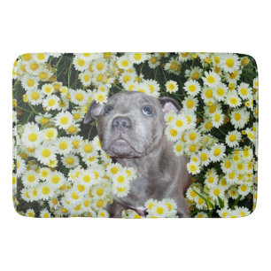 Staffordshire Bull Terrier Puppy, Memory Foam Bath Mat