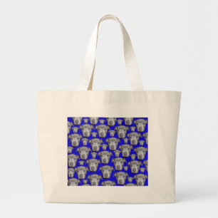 Staffordshire Bull Terrier Puppy Pattern, Large Tote Bag