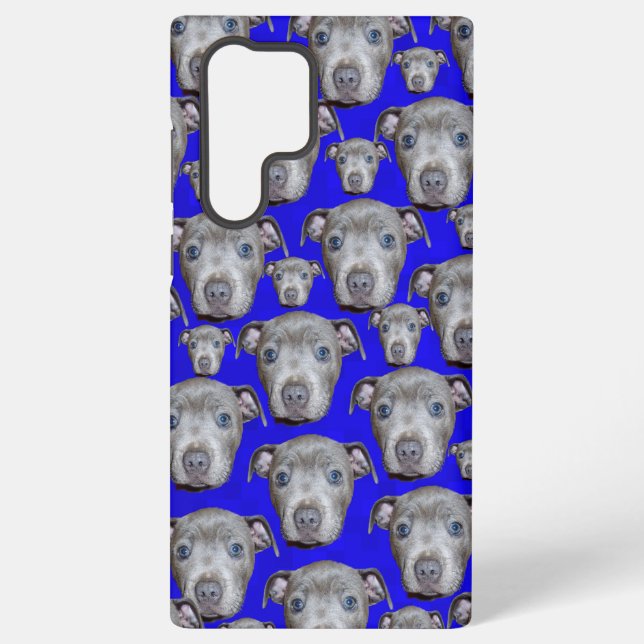 Staffordshire Bull Terrier Puppy Pattern, Samsung Galaxy S22 Ultra Case (Back)