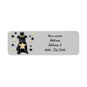 Staffordshire bull terrier puppy return address label