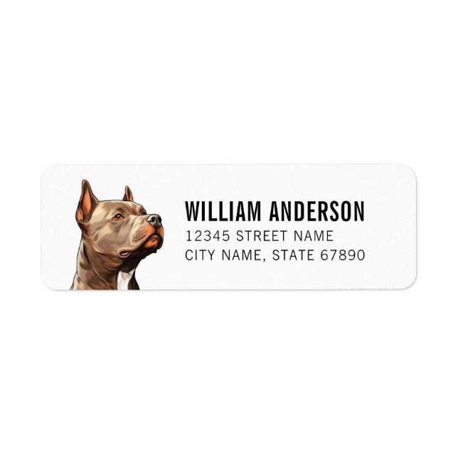 Staffordshire Bull Terrier Return Address Labels (Front)