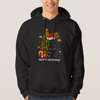 Staffordshire Bull Terrier Santa Christmas Tree Li Hoodie