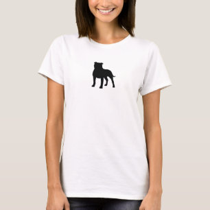 Staffordshire Bull Terrier Silhouette Staffy Dog T-Shirt