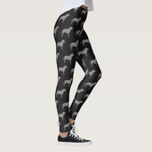 Staffordshire Bull Terrier Staffy Dog Silhouettes Leggings