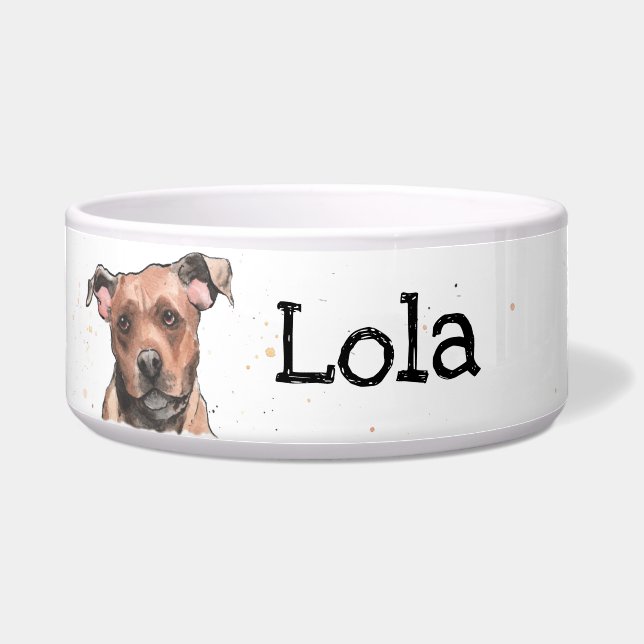 Staffordshire bull Terrier Staffy personalised dog (Front)