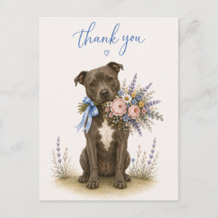 Staffordshire Bull Terrier Thank You Postcard