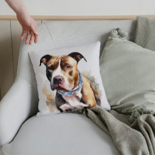 Staffordshire Bull Terrier The Gentle Guardian🐾 Cushion
