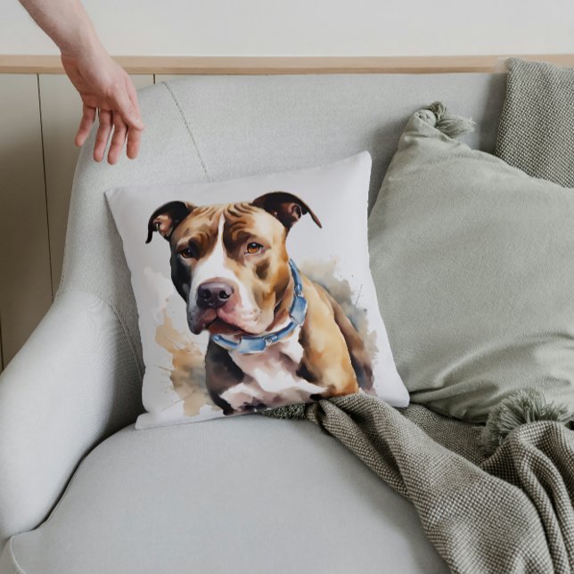 Staffordshire Bull Terrier The Gentle Guardian🐾 Cushion (Creator Uploaded)