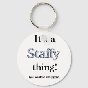 Staffordshire Bull Terrier Thing Key Ring