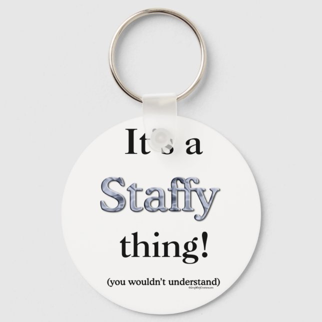 Staffordshire Bull Terrier Thing Key Ring (Front)