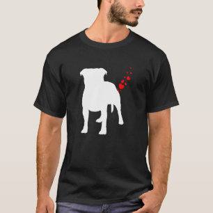 Staffordshire Bull Terrier Valentines Day Heart Do T-Shirt