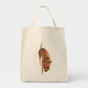 Staffordshire Bull Terrier Watercolour Dog Design Tote Bag