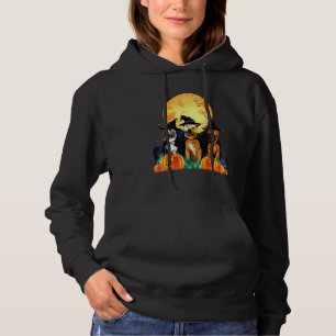 Staffordshire Bull Terrier Witch Pumpkin Halloween Hoodie