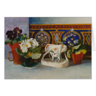 Staffordshire Cow with Primulaes 2004