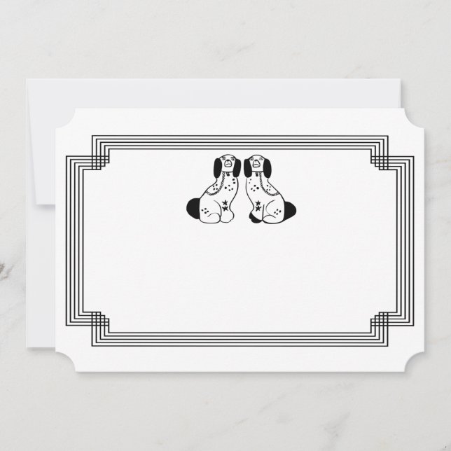 Staffordshire Dog Note Cards & Stationary (Front)