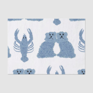 Staffordshire Dogs Lobster Ginger Jars Tissue Paper