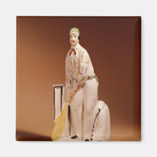 Staffordshire figure of a cricketer, 1865 magnet
