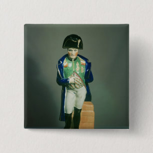 Staffordshire figure of Napoleon Bonaparte 15 Cm Square Badge