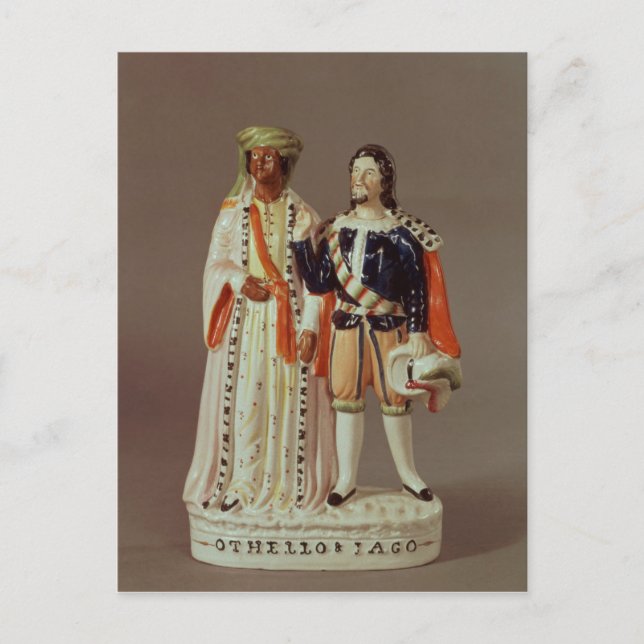 Staffordshire figure of Othello and Iago, c.1858 Postcard (Front)
