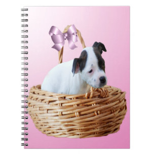 Staffordshire Puppy In A Basket, Notebook