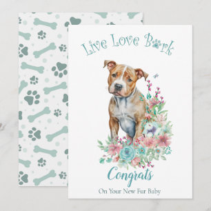 Staffordshire Terrier Dog Adoption, Gotcha Day Card