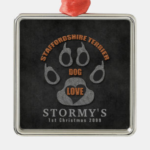 Staffordshire Terrier Dog Breed Christmas Ornament
