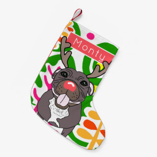 Staffordshire terrier dog Christmas Stocking