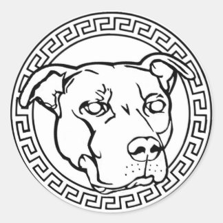 Staffordshire Terrier Logo Round Bumper Sticker
