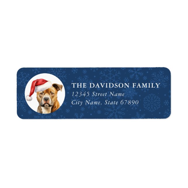 Staffordshire Terrier Return Address Labels (Front)