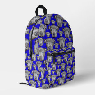 Staffy Bull Terrier Puppy Pattern, Printed Backpack