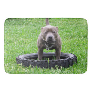 Staffy Bull Terrier Time To Play, Bath Mat